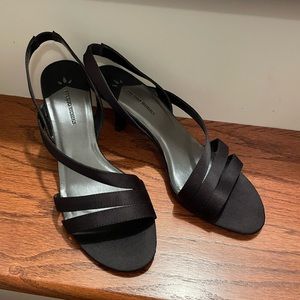 Black strappy heels